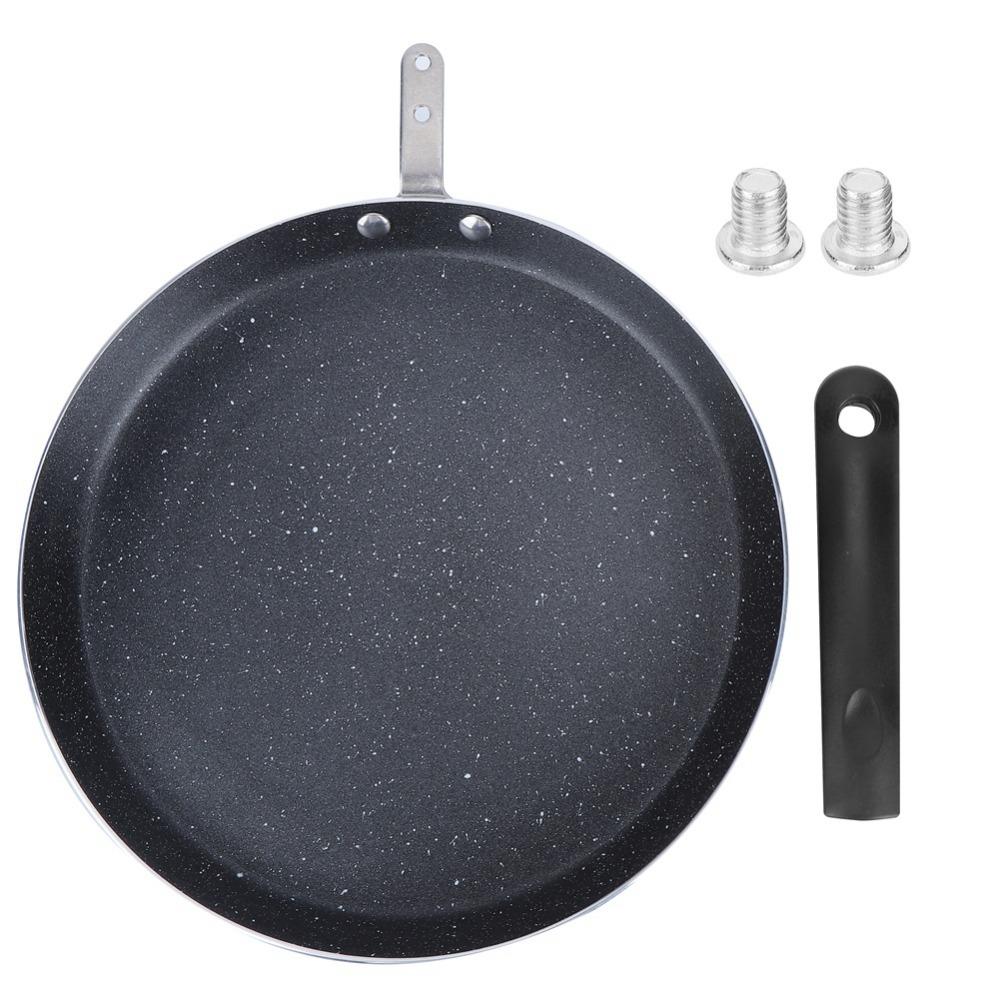 Round Shape Nonstick Crepe Pan Aluminum Alloy Flat Skillet Pan  Pancake Egg Pizza Tortilla