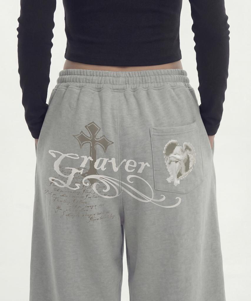 GRAVER [Unisex] Dontcry Training Wide Pants_2 Colors