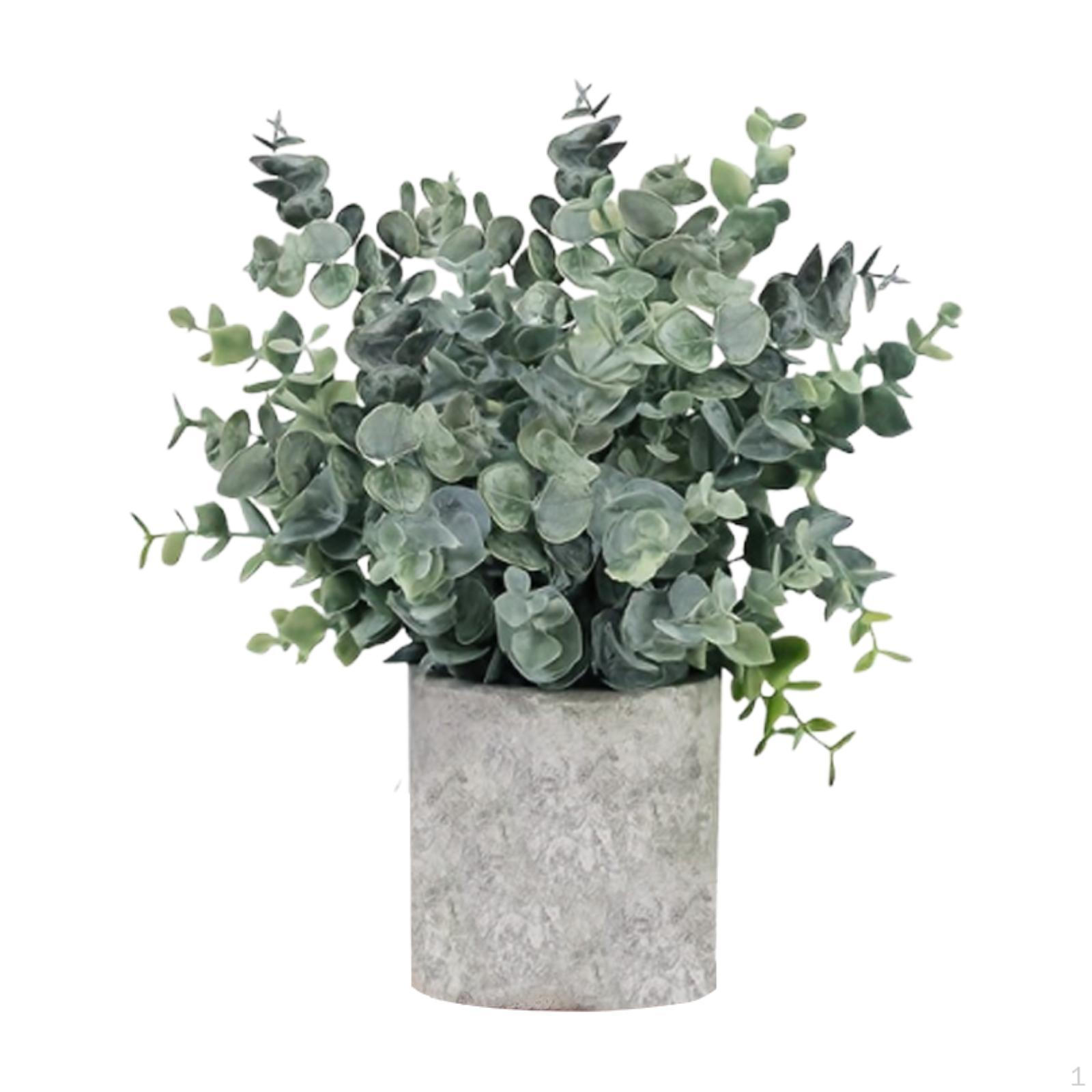 

15 X 24 Cm Compact Artificial Bonsai for Office Roundleaf Grass