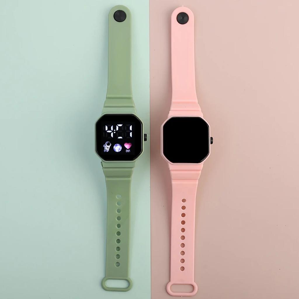 Digital Sports Watch Waterproof Electronic Watch Unisex LED Wrist Watch Battery Powered Birthday Gift for Boys Girls
