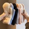Women's Plush Fleece-Lined Cycling Gloves - Warm, Windproof, and Cute for Autumn and Winter