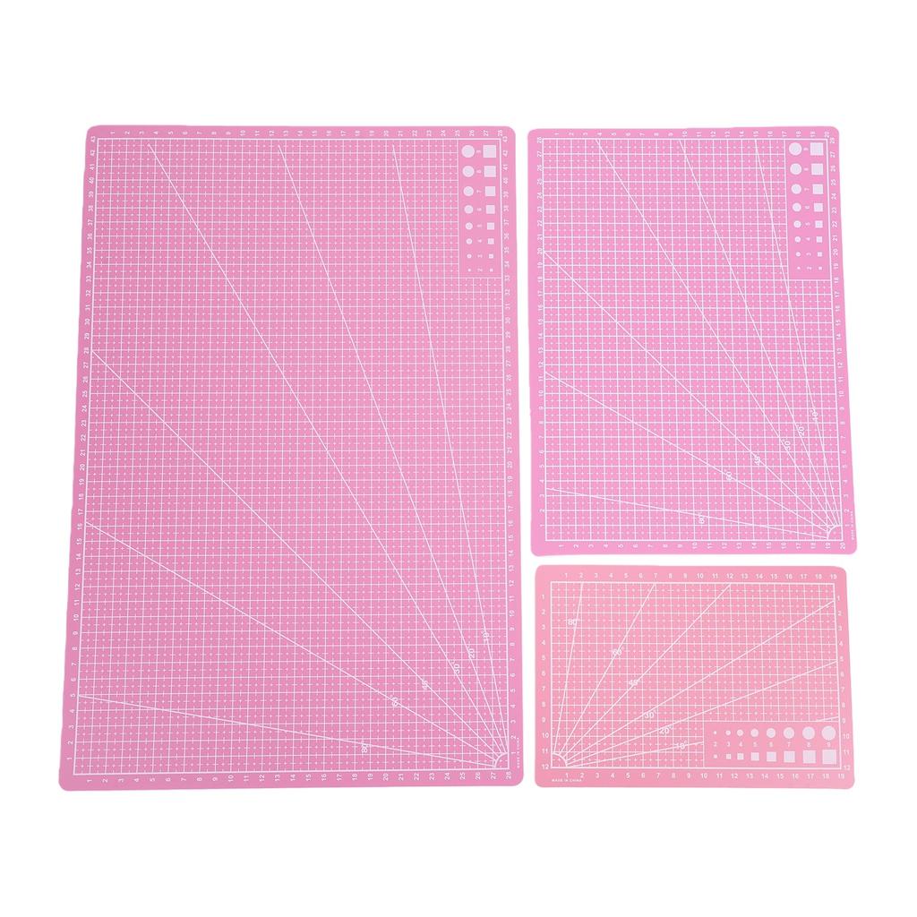 3Pcs 3 Size Cutting Mat, Non Slip PVC Scrapbook Fabric Sewing Tool for Craft