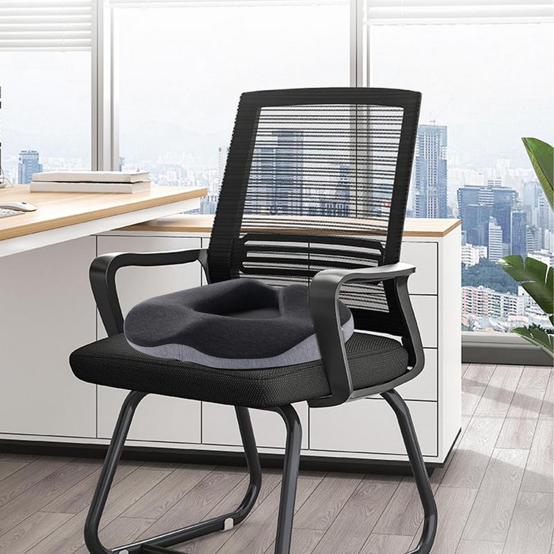 Seat Cushion Pillow Breathable Butt Pillow Donut Foam Chair Cushion Ergonomic Non-Slip Chair Cushion Long Sitting Chair Pad For