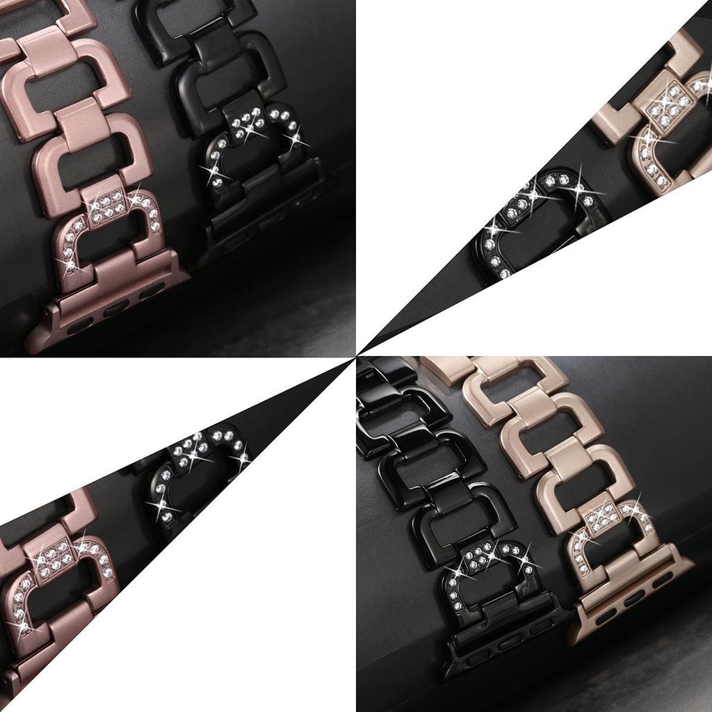 Women Strap for iWatch 10 9 8 7 6 5 Se Bling Watchband Apple Watch Ultra 49mm 45mm 46mm 42mm 41mm Diamond Band Wristband