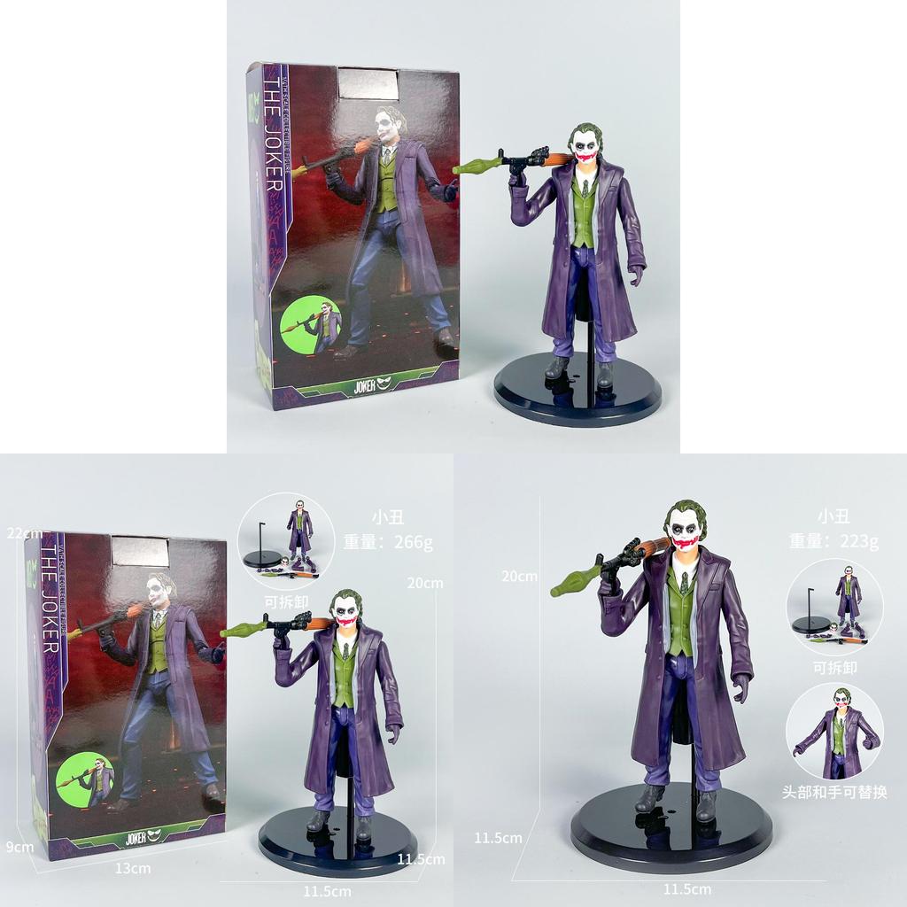 Heath Ledger Joker Pvc Action Figure With Swapable Accessories For Collectors Display