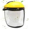 Garden Grass Trimmer Safety Helmet Hat With Full Face Mesh Protective Mask For Logging Brush Cutter Forestry Protection