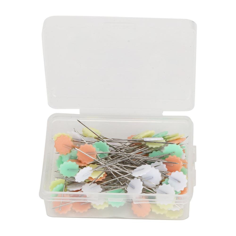 200pcs Flower Head Sewing Pins Multicolor Quilting Pins Versatile Straight Pins  For Household DIY