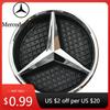 Samolepka na auto Pro Mercedes Benz Stříbrná a černá Styl OE Hvězda na přední mřížce Chromové logo Odznak Vhodné pro Mercedes Benz E200 E25