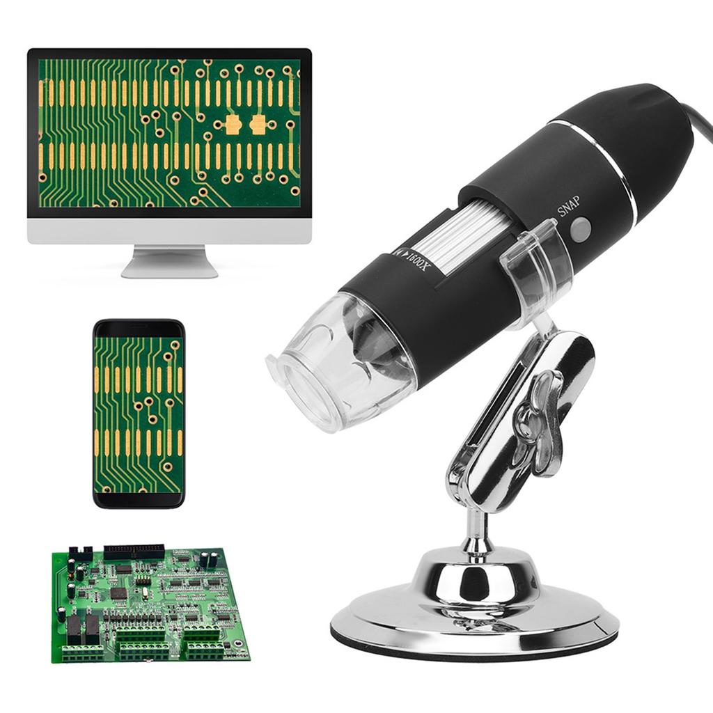 X4 1600X LED Microscope Digital Microscope Camera HD Handheld Microscope with Bracket