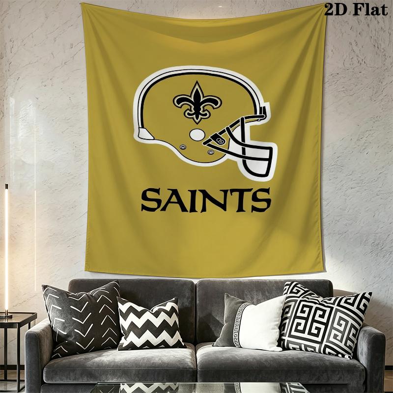 New Orleans Saints Wall Tapestry Aesthetic Wall Hanging Printed Fabric Blanket Decorative Tapestries for Bedroom Living Room Home Decor