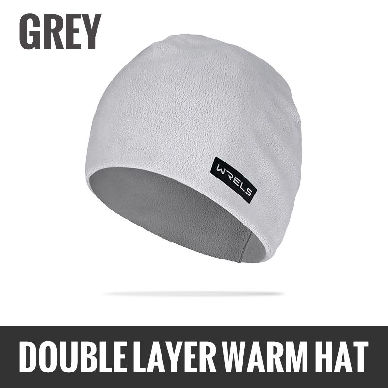 

WRELS Windproof Women Men Polar Fleece Warm Beanie Hat Cap Male Lady Autumn Winter Soft Comfortable Ski Cycling Cap Hat сірий колір