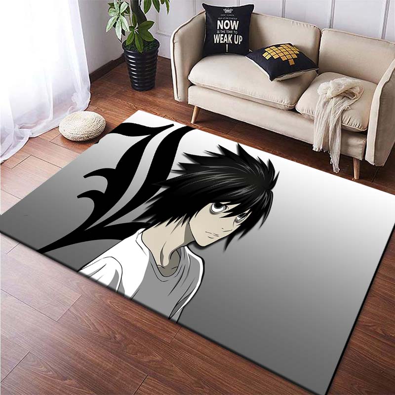 Japanese Anime Death Note Kira Floor Mats Square Carpets for Bedroom Living Room Home Decoration  Rugs Soft Velvet Mat  Area
