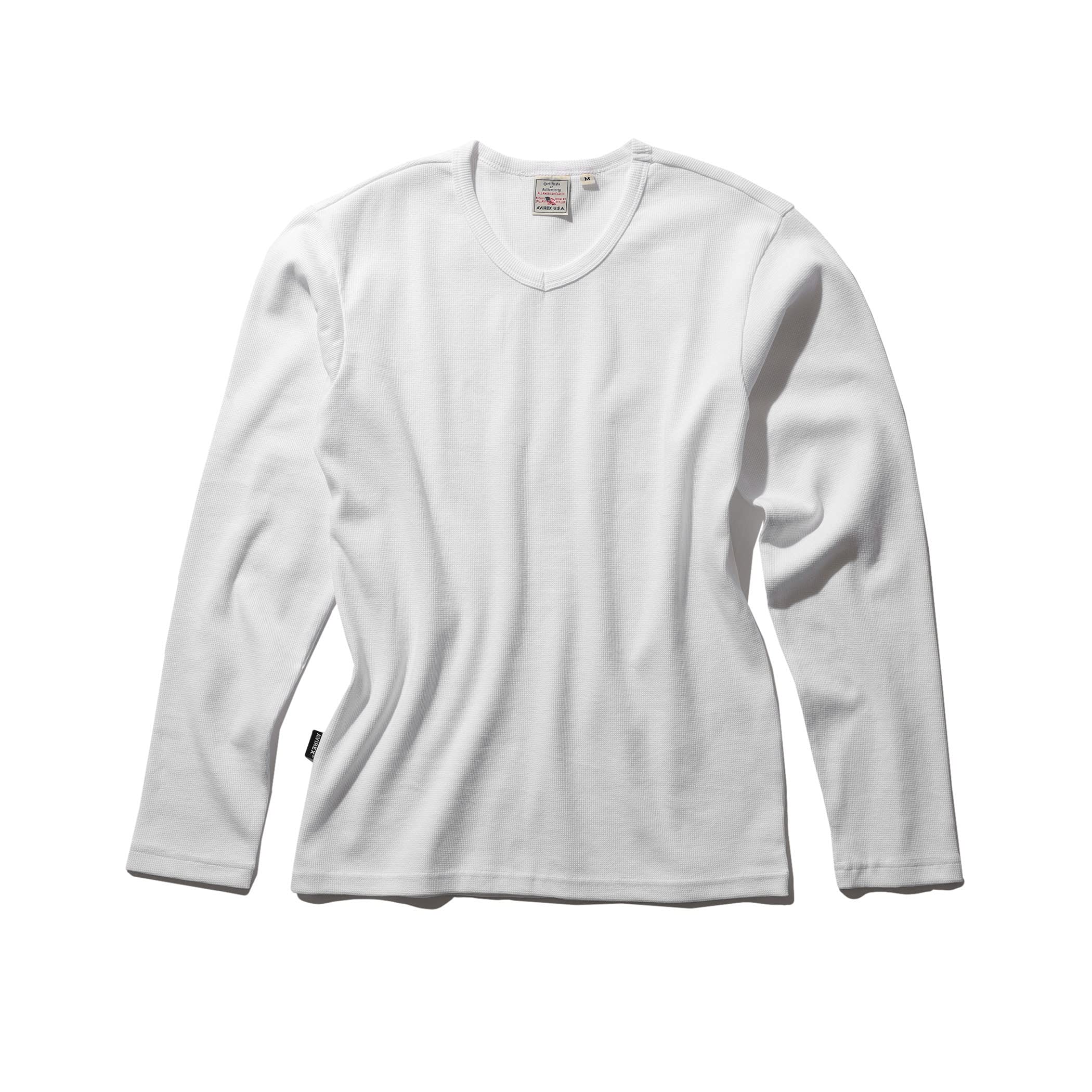 

Avirex Daily Mini Waffle Size Long Mini Waffle V-Neck Tee, Men s, Small, 6163584, White, Sleeve, T-Shirt