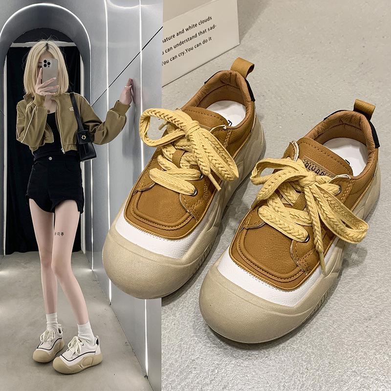 Popular dad shoes women's spring 2025 new breathable women's shoes retro versatile platform casual sports shoes tide