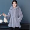 New women's clothing autumn and winter coat imitation mink velvet imitation fur mother winter clothing fashion hooded large size top