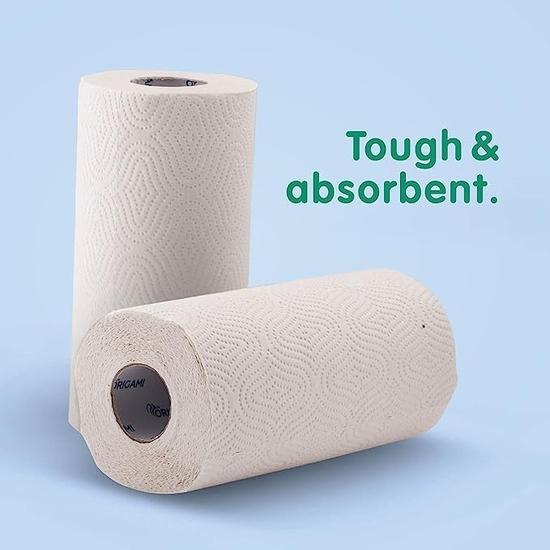 Origami Kitchen Roll pack of 2 x 18 in a Carton 50 Pulls each 3 ply (Total 36 Rolls, 1800 Sheets) | Home & Commercial Use