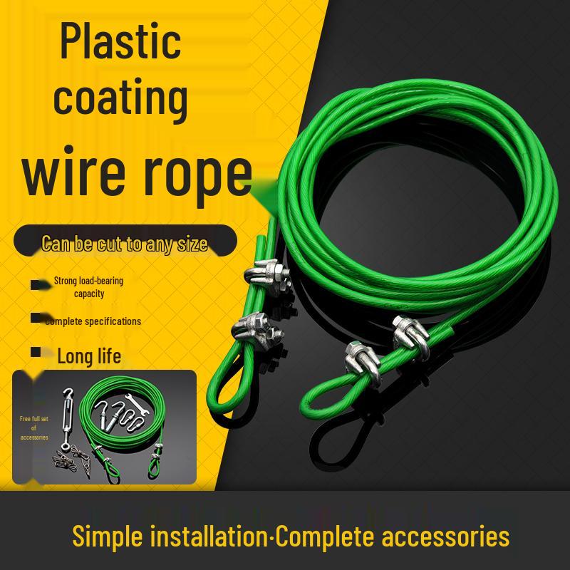 Steel Wire Clothesline for Quilts: Indoor/Outdoor Drying Rack with Curtain Rope and Holes