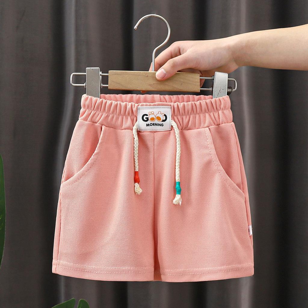 Summer Kids Shorts Boys Girls Solid Color Short Baby Solid Color Casual Pant Children Short Pant  Sport Clothing Outwear