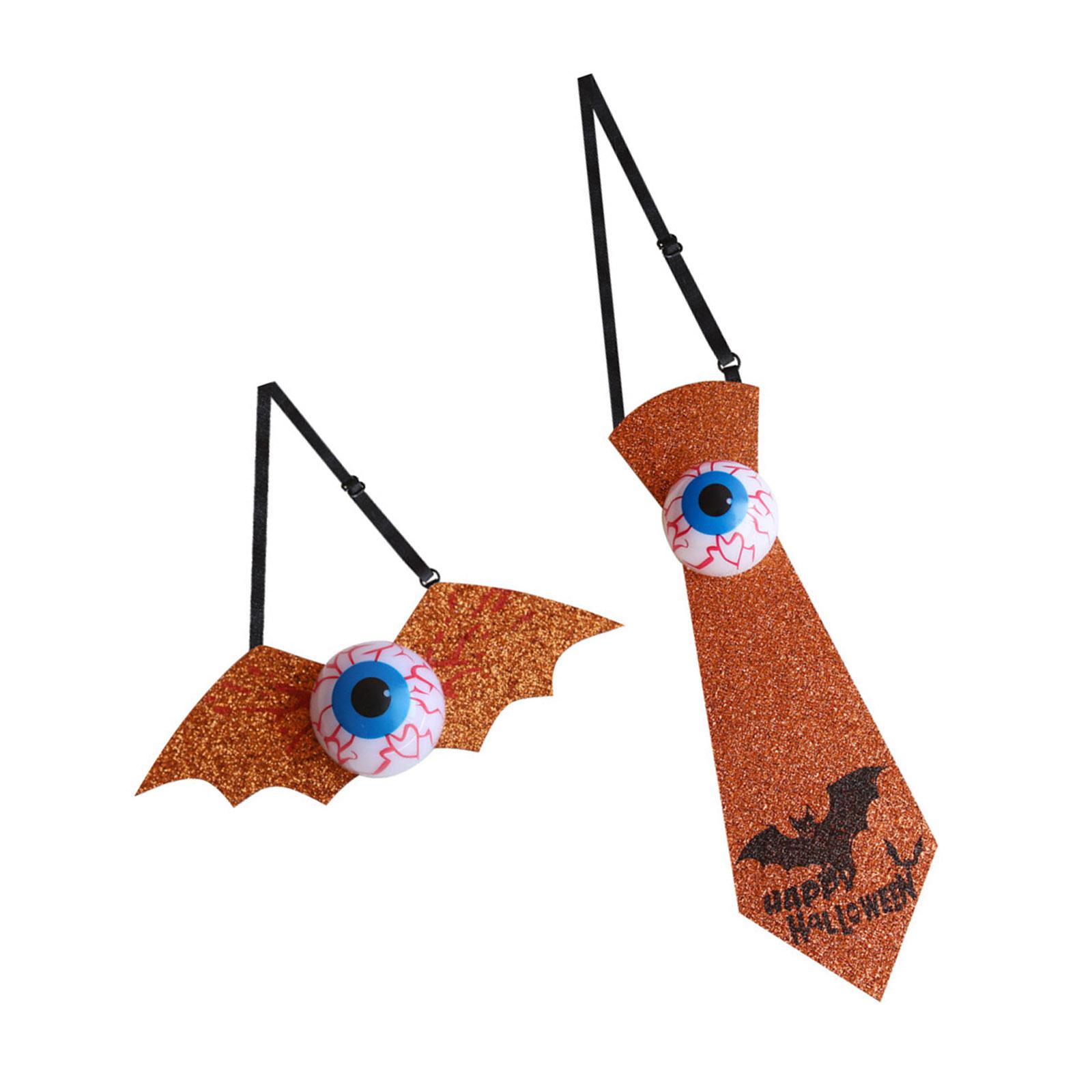 

Glowing Eyeball Necktie LED Light Up Necktie Festival Necktie Decor For Halloween Costume Parties And Cosplay Events золотой