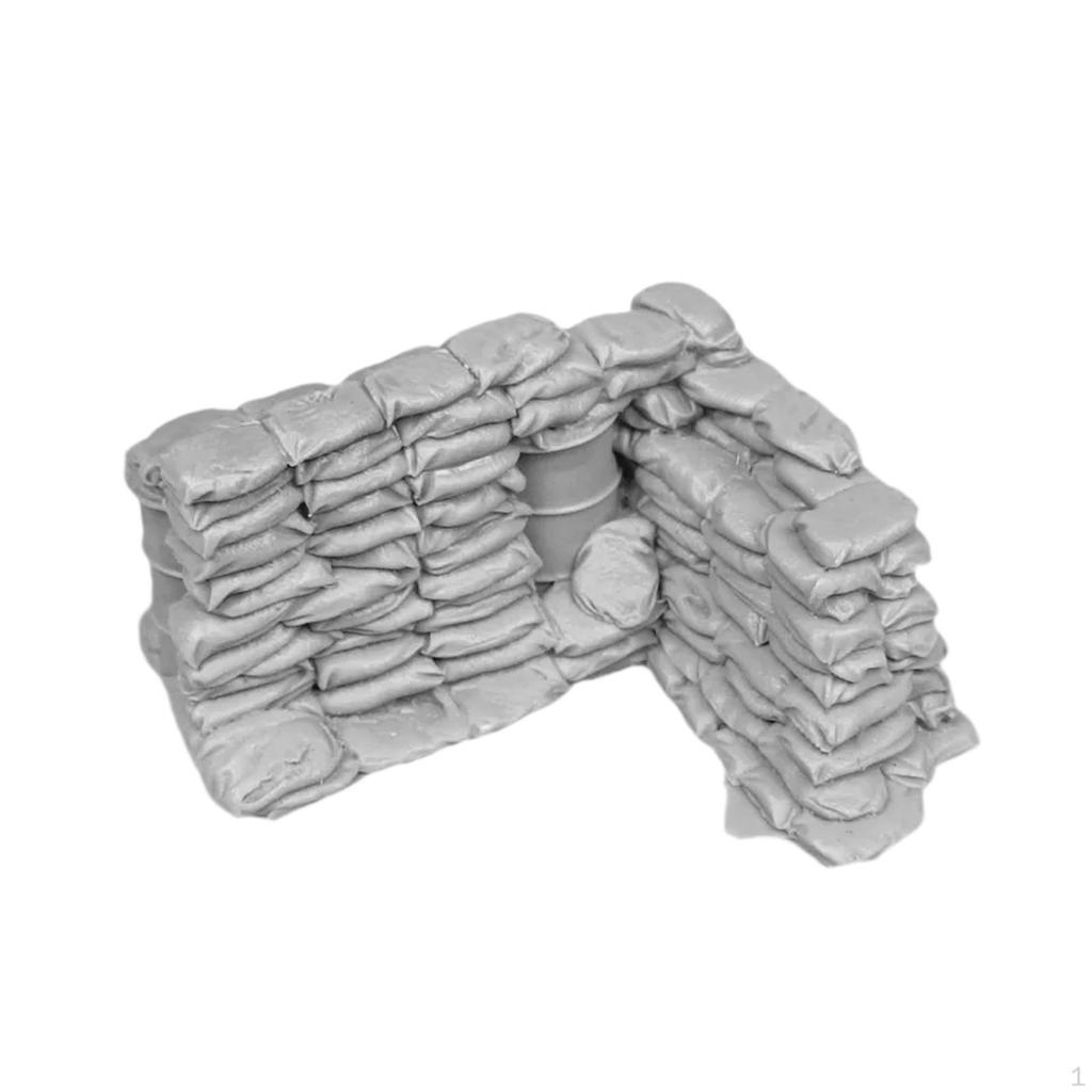 1:35 Scale Sandbag Wall Model Scenery Sand Bag Set Collectible Pretend Play Toy Realistic Layout