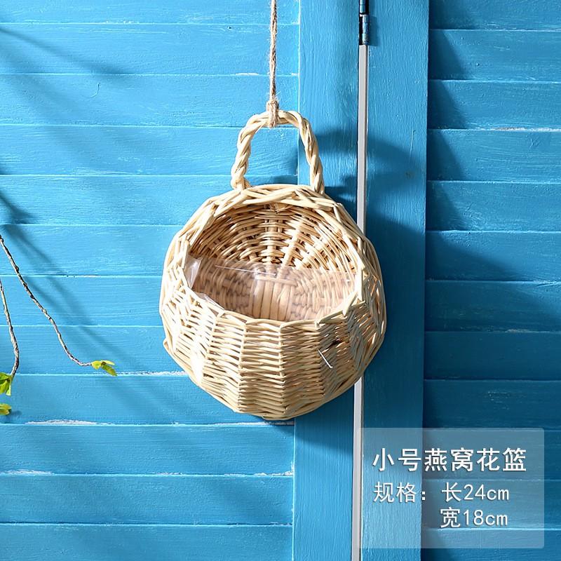 Handwoven Willow Wall Hanging Basket Decor Indoor Plants Rustic Boho Home Small Medium Large Sizes