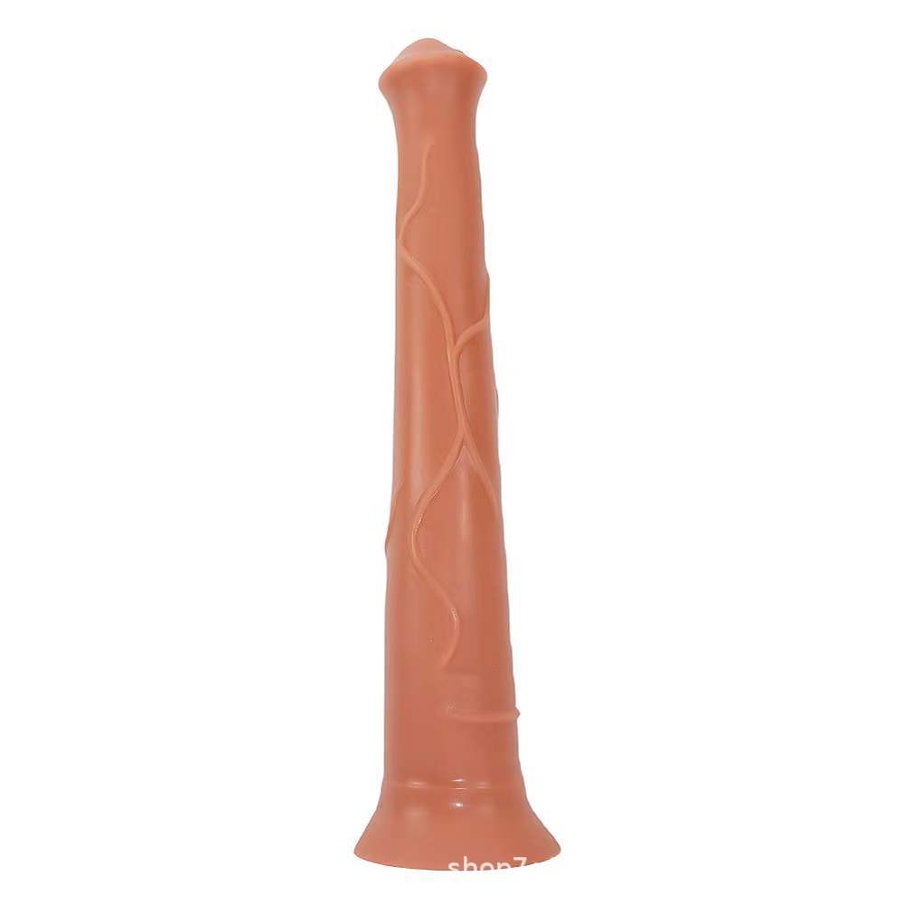 Double Layer Silicone Super Large Size Penis With Anal Plug Development In The Posterior Chamber