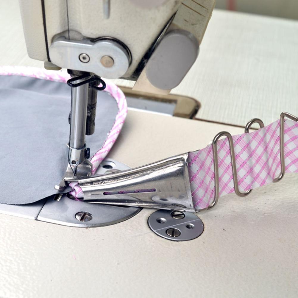 Gebogener Kantenbinder Saumformer Hochwertiges Metall Hochkopf Nähmaschinenzubehör(Einlass 18MM )