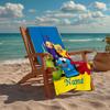 Custom Name Ultra-Soft Beach Towel with Teletubbies Theme,Ideal for Pool - Camping, Diving - Perfect Travel Essential, Vibrant Beach Towel.