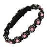 Premium Stainless Steel Magnetic Bracelet High Polished Fashion Anti Static Bangle Round Smooth Rhinestone Wrist Chain Party