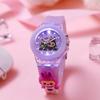 1 Piece Led Night Light Glowing Colorful Watch Children'S Cartoon Labubu Quartz Watch For Primary And Middle School Students