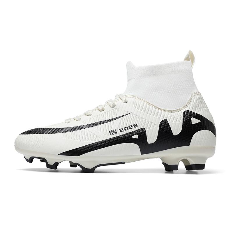 

Children S Football Shoes Boys High-Top Leather Spikes Broken Nails Boys Children Adolescents Adult Training Football Shoes 42