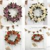 Autumn Artificial Peony Wreath With Silk Flowers For Holiday Door Wall Decor