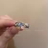 Glazed Chain Star-shaped Opening Ring for Women, Sweet and Cool Style, Five-pointed Star Ring for Index Finger, Design-inspired Finger Ring