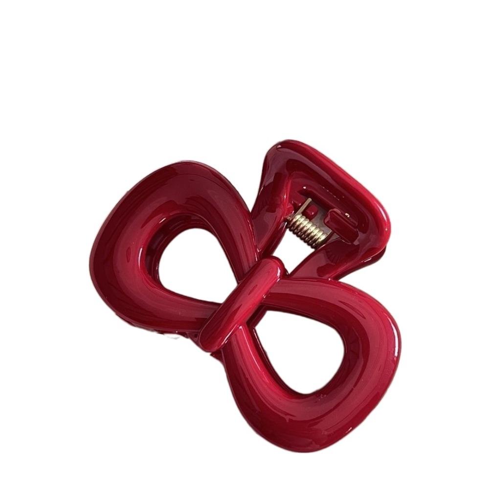 

Blue Polka Hair Clip Retro Shark Clip New Hairpin Grips for Girls красный