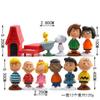 Kawaii 12Pcs Peanuts Hand-made Office Cartoon Snoopy Model Fresh Gardening Micro Landscape Doll Ornaments Girl Gift