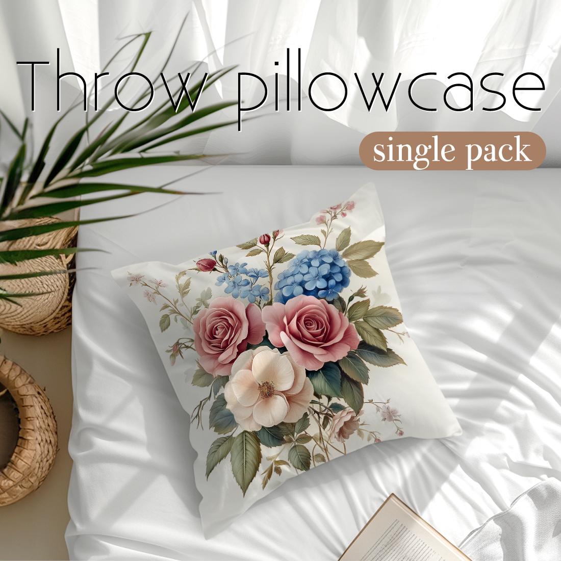 Jmg Clothing Unisex 1Pcs Traditional Style Flowers Pillowcase Square Bedroom Cushion Covers Zipper Living Soft Home Comfortable Decor 45X45cm