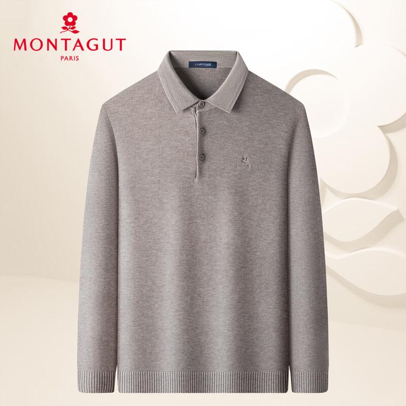 MONTAGUT Men's Polo Collar Knit Sweater