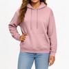 Women's And Men's Fashion Solid Color Long Sleeved Hooded Pullover With Pockets Casual Adult Sweatshirt Top