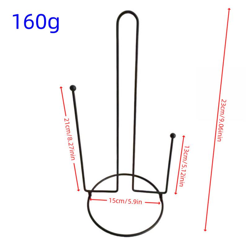 Wrought Iron Kitchen Paper Towel Holder: Black Nordic Minimalist Design for Dining Table or Countertop.