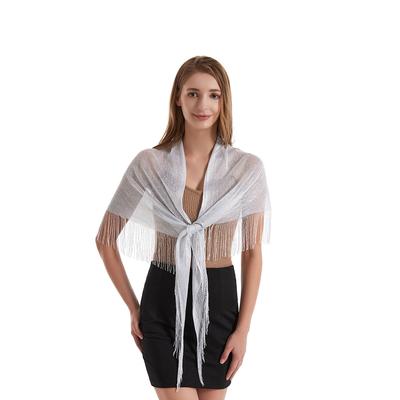 Sparkling Metallic Shawls and Wraps for Evening Party Dresses Wedding Party