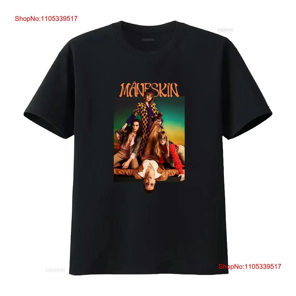 Rare Maneskin Music Band Cotton Black All Size T Shirt AA1125 Vintage Washed For Everyday Wear