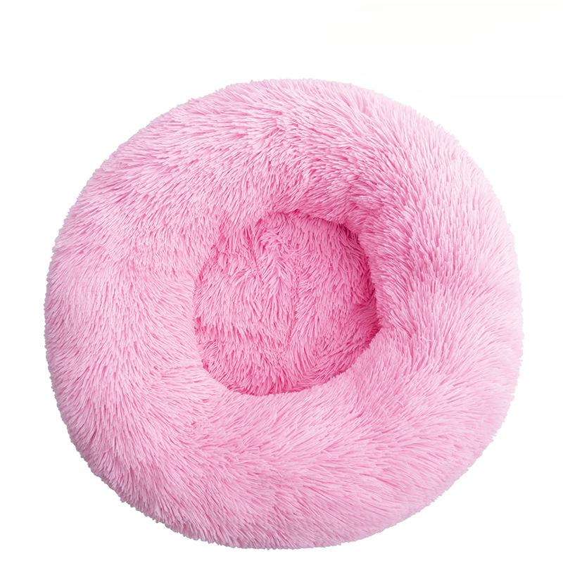 Letto rotondo in peluche per cani per l'inverno, morbido e confortevole Accessori per animali domestici Accessori per cani
