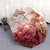 1pc Angel Wings Fantasy Automatic Folding Umbrella, Elegant Design with Pink Roses, Perfect for Fans, Travelers, and Daily Use.R104