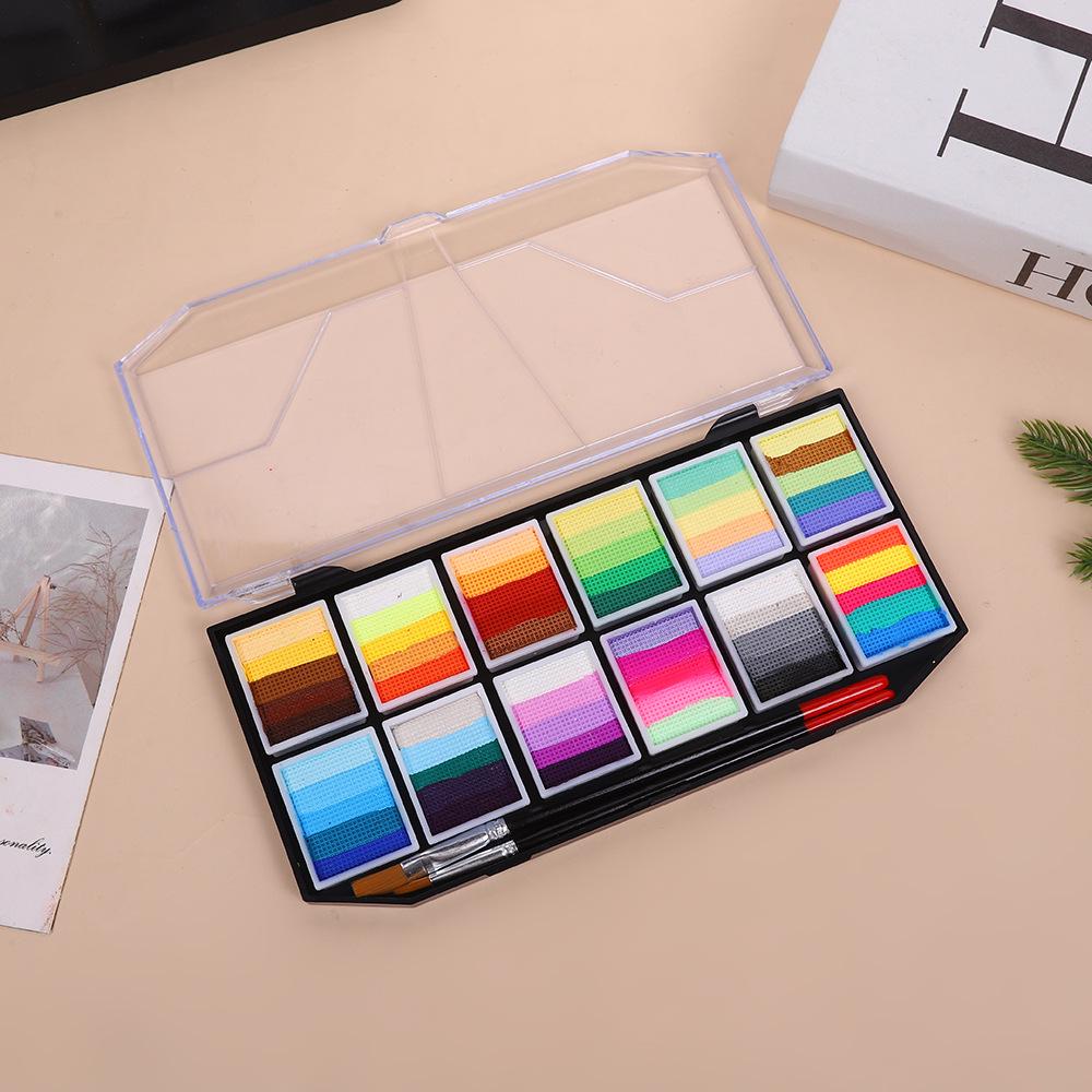 Rainbow Body Paint Palette - Water-Soluble Face & Stage Makeup