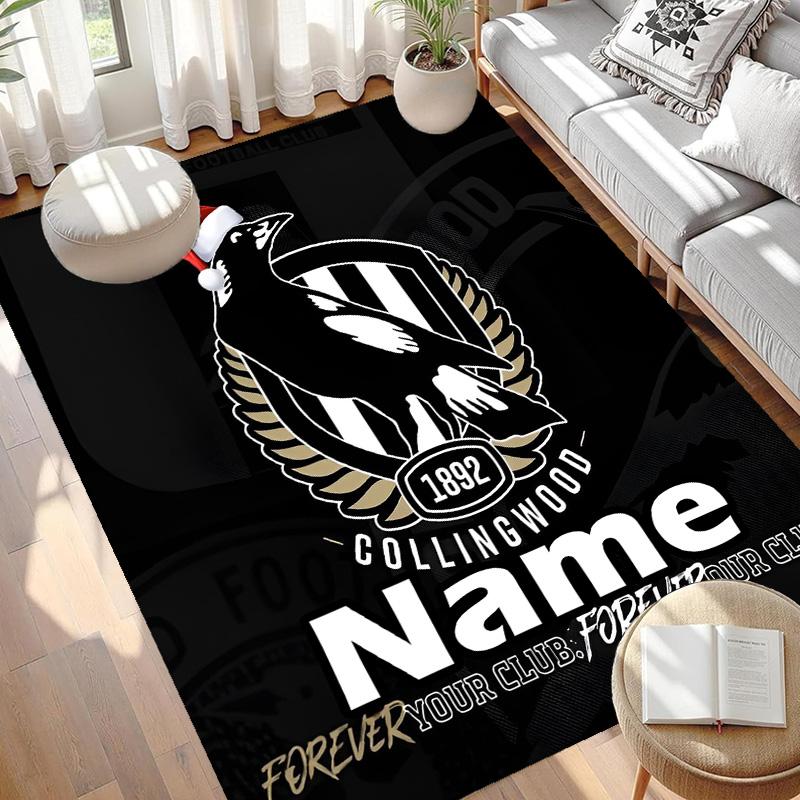 Custom Name Personalized Football Club Print Carpet, Versatile Home Decor Rug, for Playroom, Apartment, Balcony, Entryway, Hallway Gift