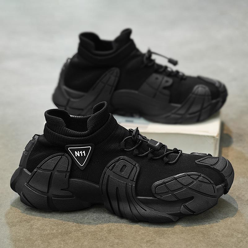 

Men s shoes 2025 new summer men s breathable lace-free mesh shoes outdoor sports and leisure platform socks trendy shoes 39