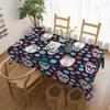 Day of The Dead Rectangle Table Cloth for Table Decor Kitchen Dining Waterproof Reusable Tablecloth for Tables Party Picnic