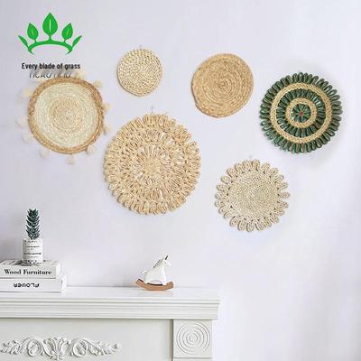 Ethnic Moroccan Style Woven Straw Wall Hanging for Sofa or Bedside