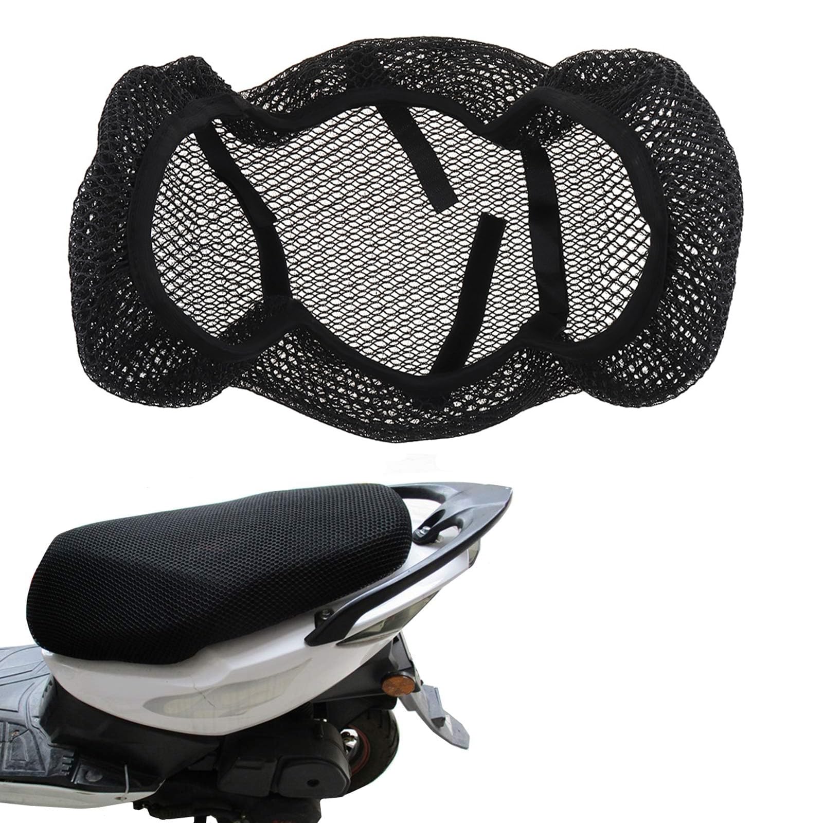 nalaina Motorcycle Seat Cover, Reupholstery, Sun Protection, Motorcycle Scooter Seat чёрный
