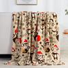 Christmas Throw Blanket,Flannel Snowflake Gingerbread 2024 Xmas Fleece Blanket,Winter Warm Soft Plush Blanket For Couch Sofa Bed